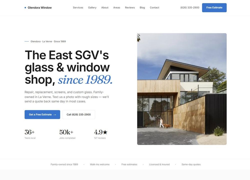 Glendora Window website