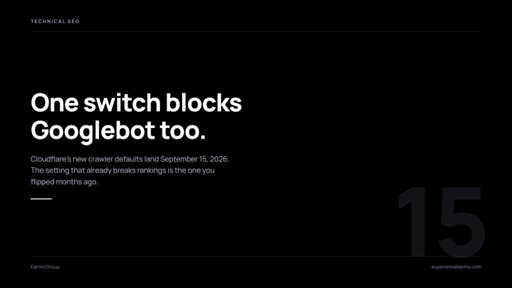 Cloudflare AI Crawler Rules Now Catch Googlebot