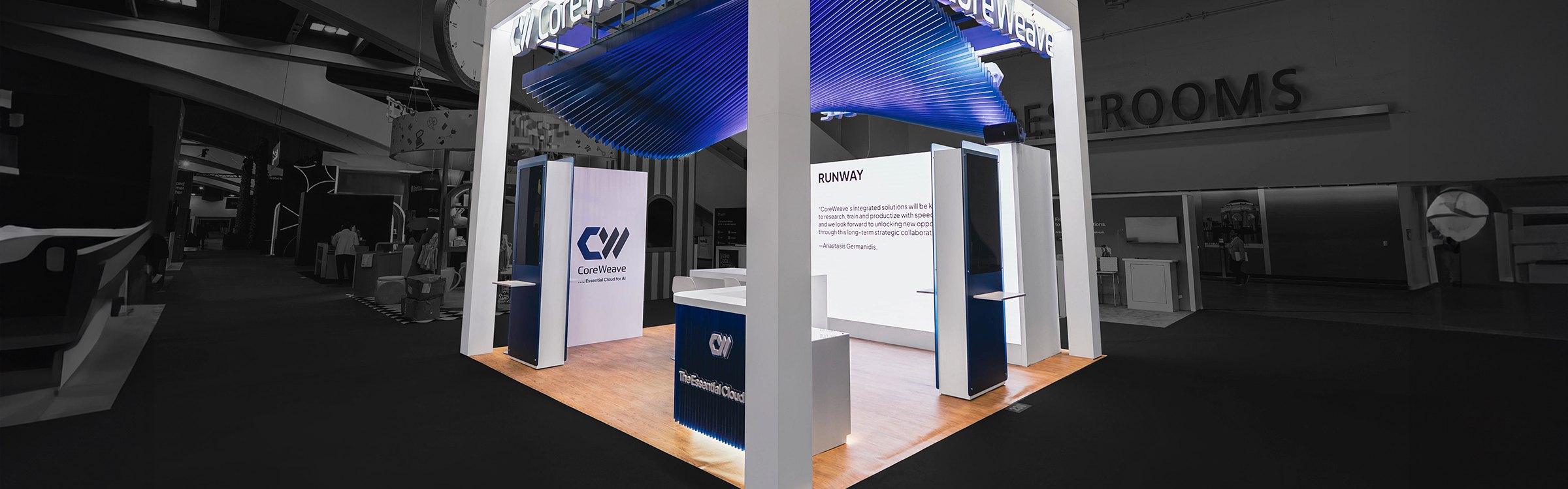CoreWeave compact exhibit build