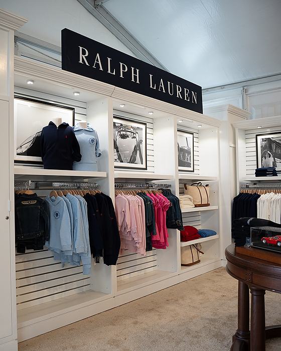 Ralph Lauren retail interior built for the Pebble Beach Concours