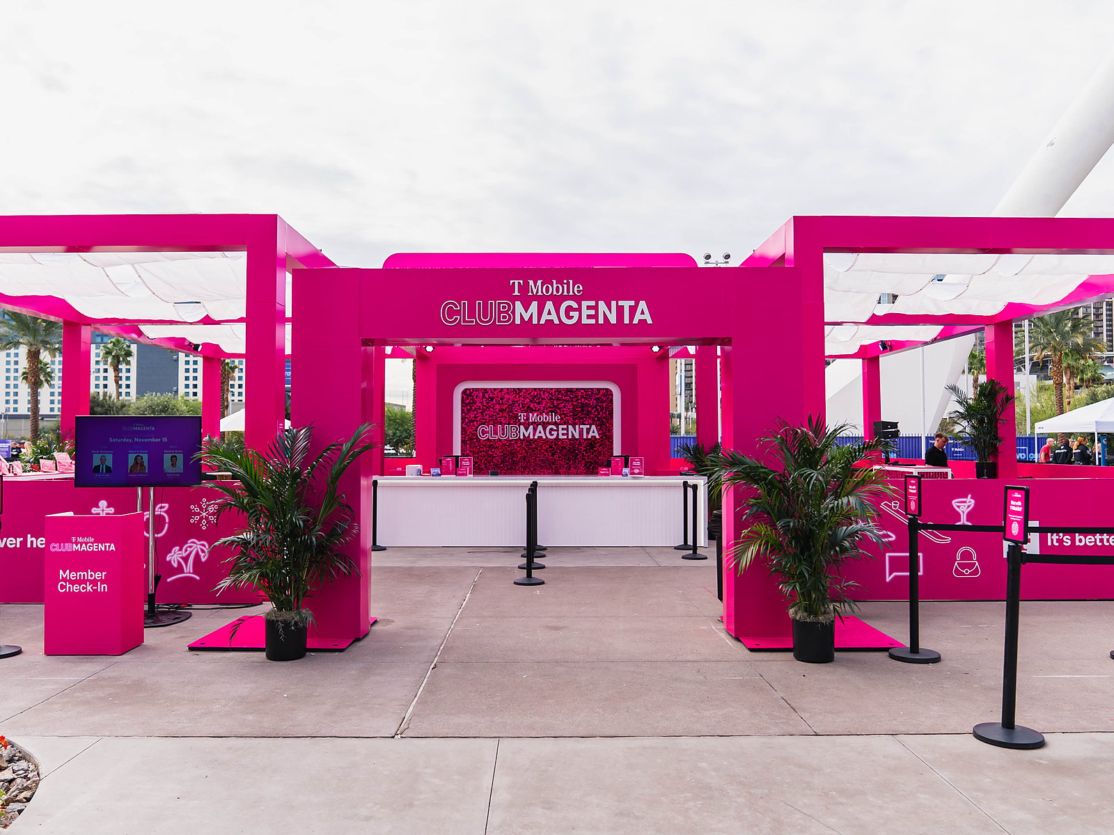 T-Mobile Club Magenta activation on the LINQ promenade at BravoCon 2025
